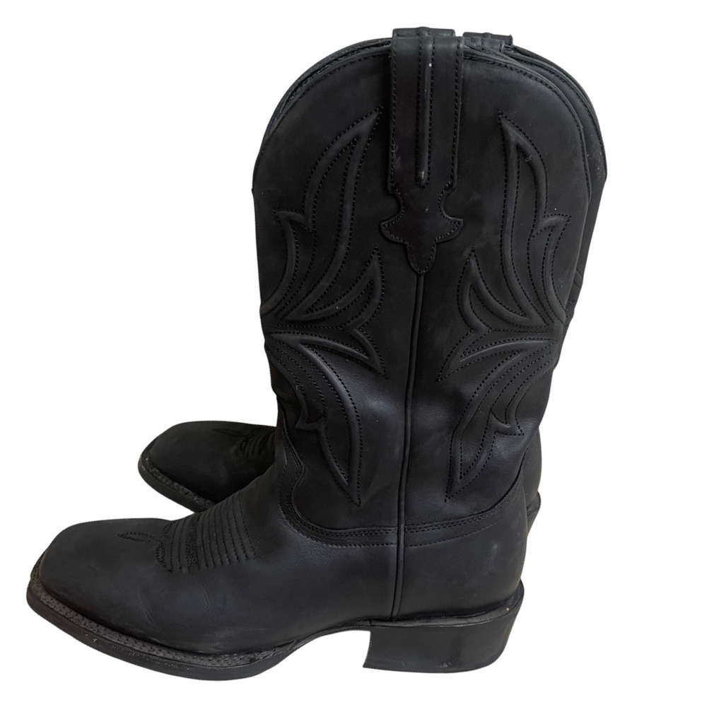 Thursday Boot Company desperado Black Leather Western Square Toe Boots Mens 9